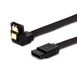 SAVIO GAK-08 SATA III Cable 0.5 m Black 7-pin Female Angled Connectors Gold Latches