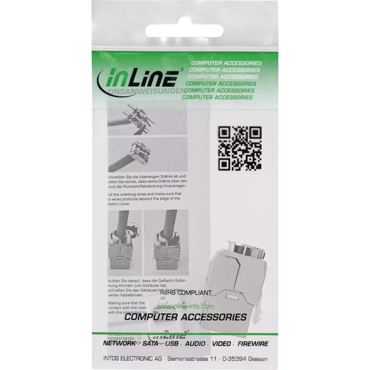 InLine Keystone RJ45 jack slim Cat.6A Photo 4