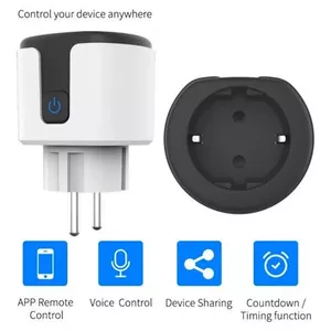 Riff RF-16A Smart 16A socket with WiFi and Switch on/off button Tuya & Smart Life compatible White