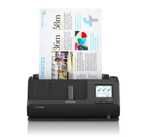 Epson ES-C380W ADF un lokšņu skeneris melns 600 x 600 DPI A4 dupleksais bezvadu