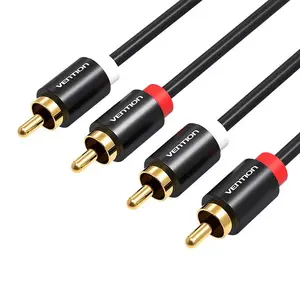 Audio kabelis Vention VAB-R06-B200 2xRCA vīrietis — 2xRCA vīrietis, 2 m, melns