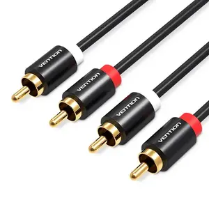 Vention VAB-R06-B200 audio cable 2 m RCA male to male gold-plated contacts black