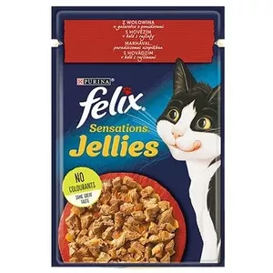 Felix sensations Duo с говядиной и томатами в желе - влажный корм для кошек - 85г