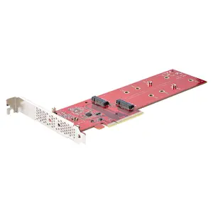 Dual M.2 PCIe SSD Adapter Card StarTech DUAL-M2-PCIE-CARD-B PCIe 4.0 7.8GBps