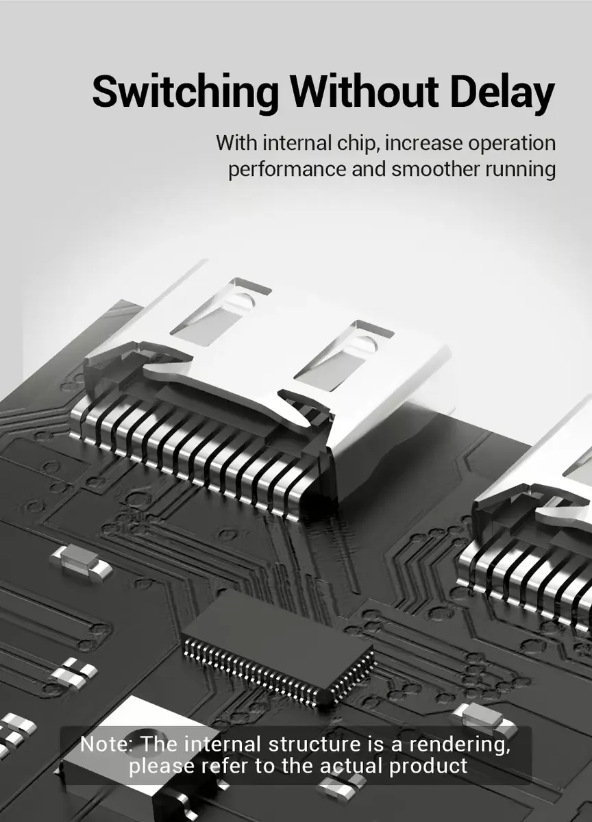 Vention 2-Port HDMI Bi-Direction Switcher Silver Photo 15