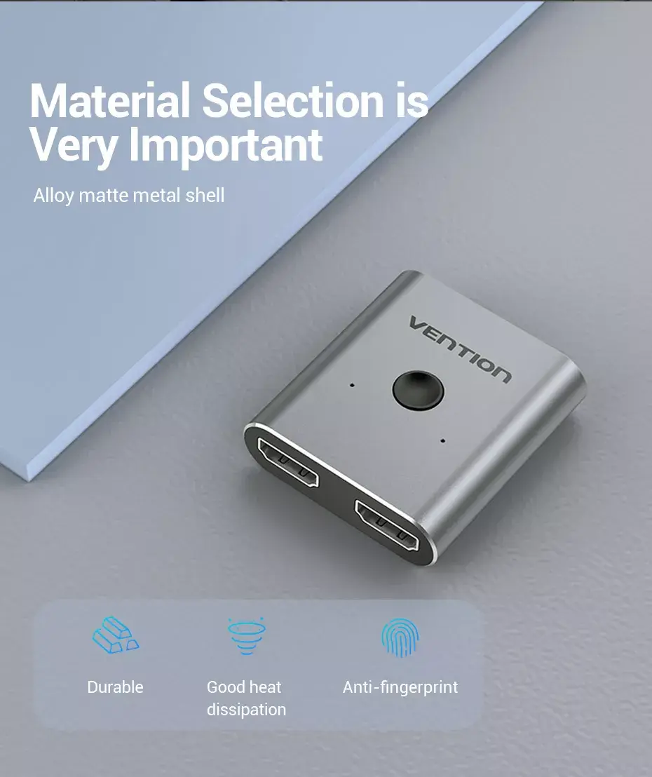 Vention 2-Port HDMI Bi-Direction Switcher Silver Photo 16