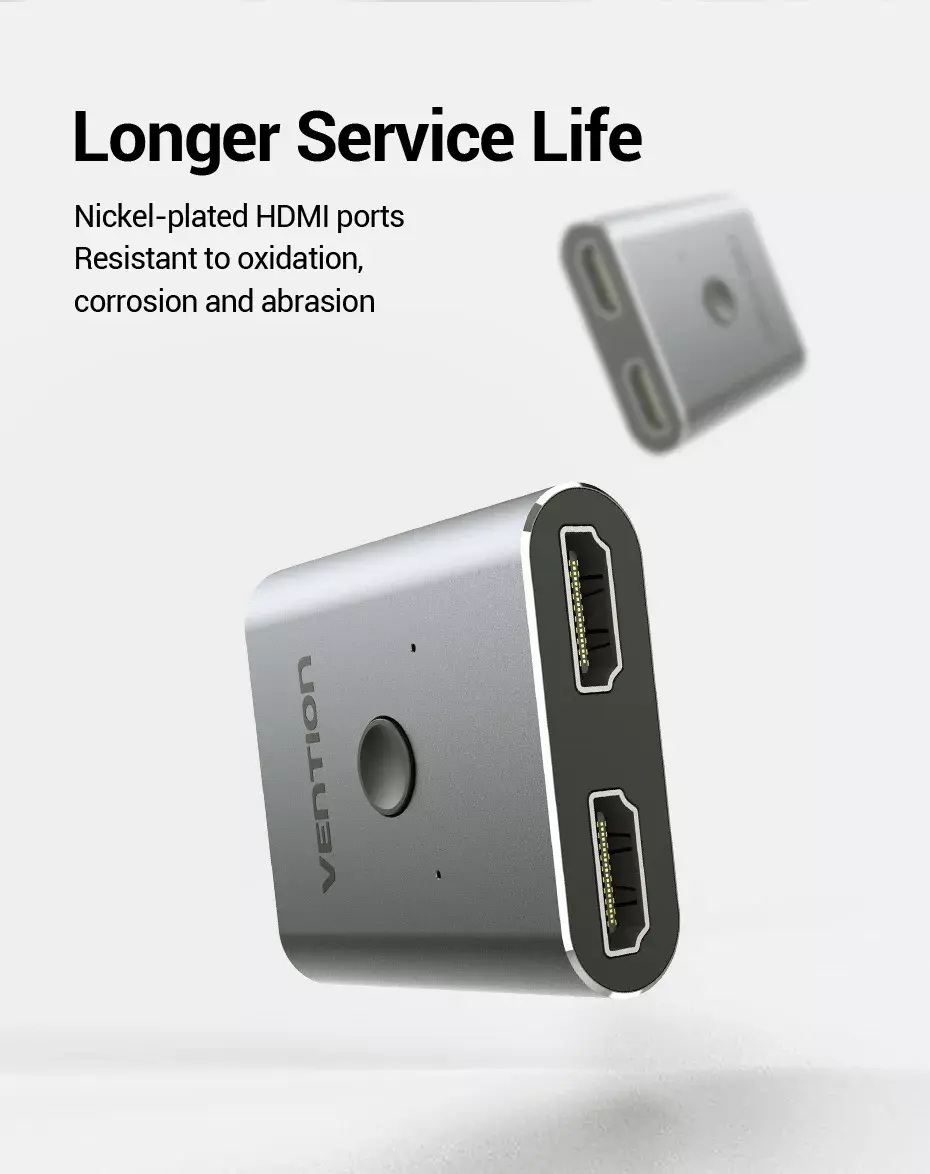 Vention 2-Port HDMI Bi-Direction Switcher Silver Photo 17