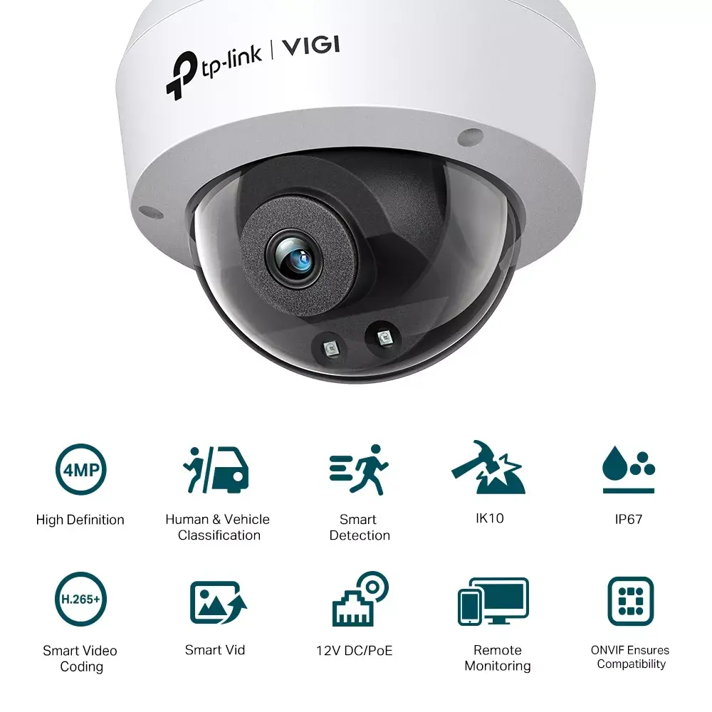 IP drošības kamera TP-Link VIGI 4MP IR Dome Photo 2
