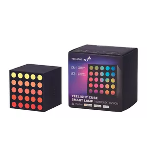 Smart table lamp Yeelight Cube Black – Wi‑Fi (2.4 GHz) & Bluetooth 5.0, multicolour, 100–240V, 1.5 m cable