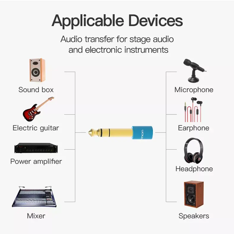 Vention 6,5 mm vīrietis uz 3,5 mm sieviete audio adapteris Photo 4