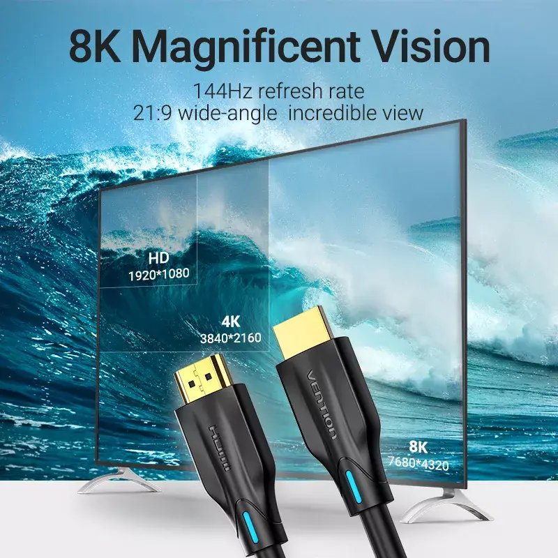 Vention HDMI 8K kabelis 3 m HDMI 2.1 Photo 3
