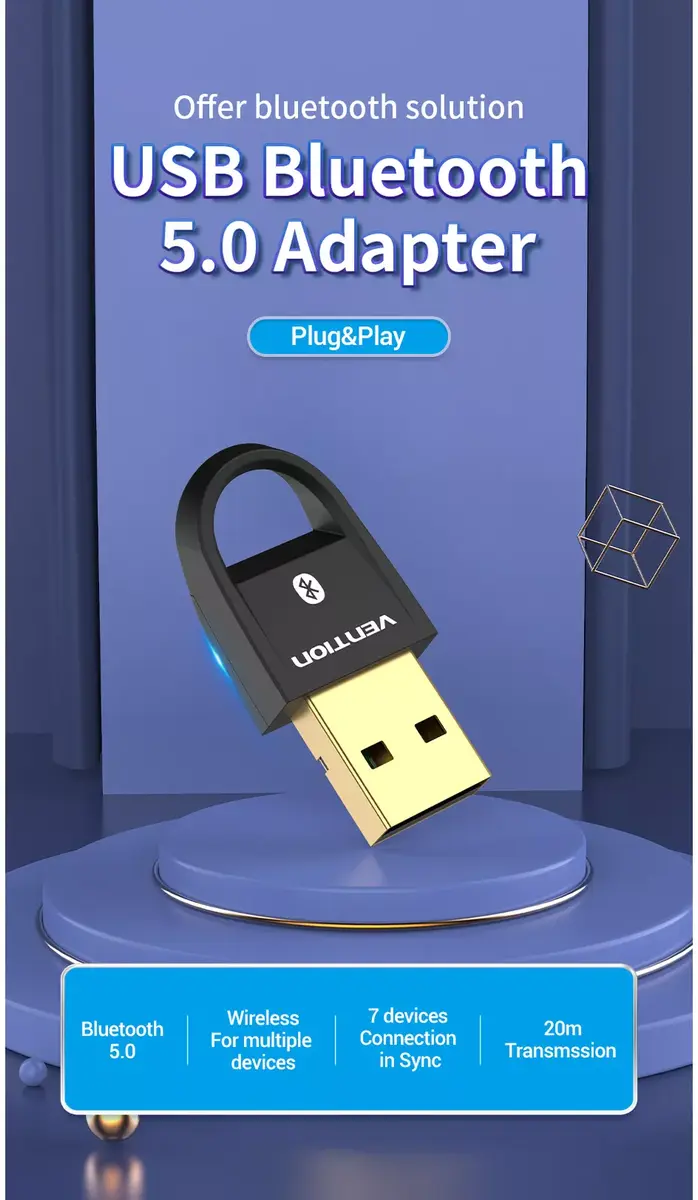 USB Bluetooth 5.0 Adapter Vention CDSB0 Photo 2