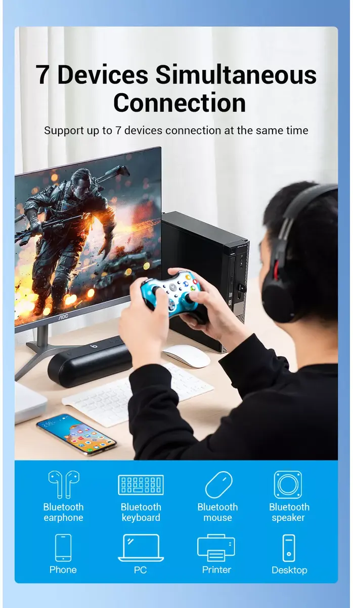 USB Bluetooth 5.0 Adapter Vention CDSB0 Photo 5