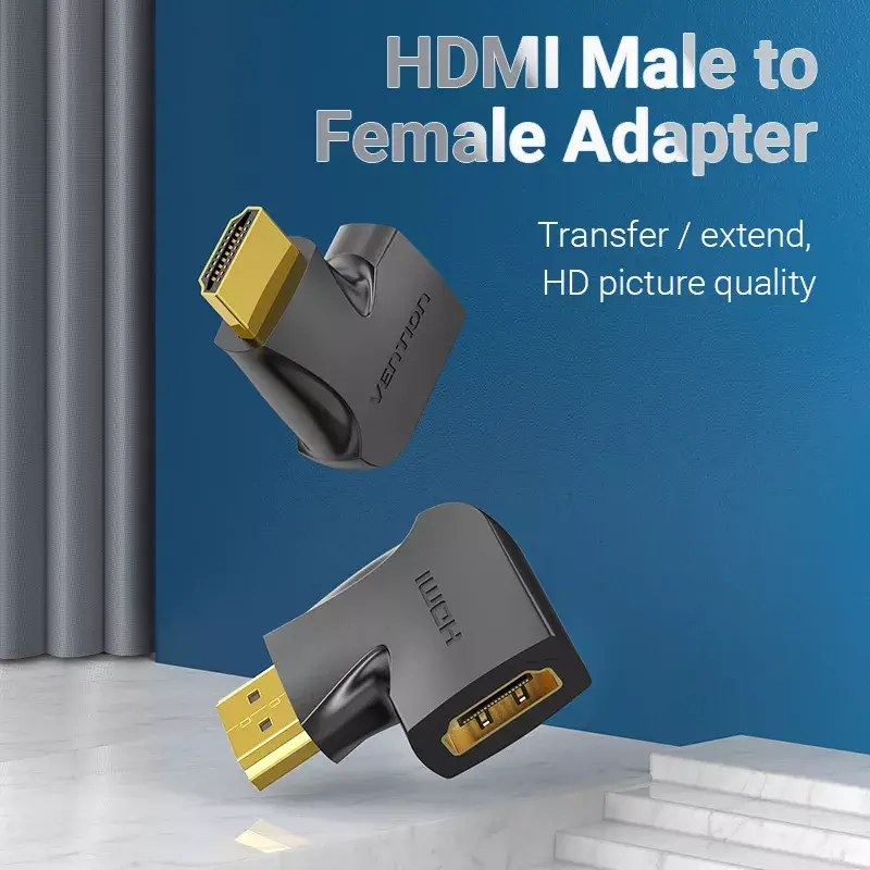 Vention HDMI 270° Male-to-Female Vertical Flat Adapter Photo 2