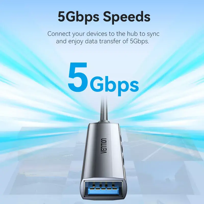 USB‑хаб Vention CKOHB — 4‑порт USB 3.2 Gen 1 Photo 7