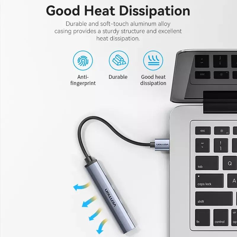 USB‑хаб Vention CKOHB — 4‑порт USB 3.2 Gen 1 Photo 9