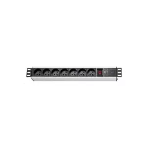 Power Distribution Panel XtendLan ZASUVKA5N+2IEC-19 — 19" PDU with 5×230V sockets and 2×IEC320‑C13