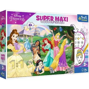 Пазл 24 элемента SUPER MAXI Happy Disney Princess от TREFL — 24 детали, крупные элементы для детей