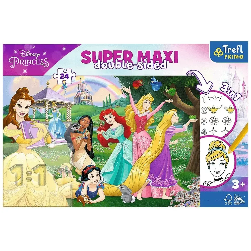TREFL Puzzle SUPER MAXI Happy Disney Princess — 24 gab. Photo 4
