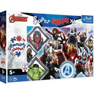 Пазл TREFL 50018 — 104 детали, Comics 'Super Shapes XL', ширина 600 мм