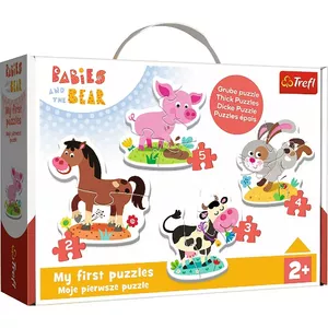 Пазл TREFL Puzzle Baby Classic Na Farmie Babies and The Bear, детский напольный пазл