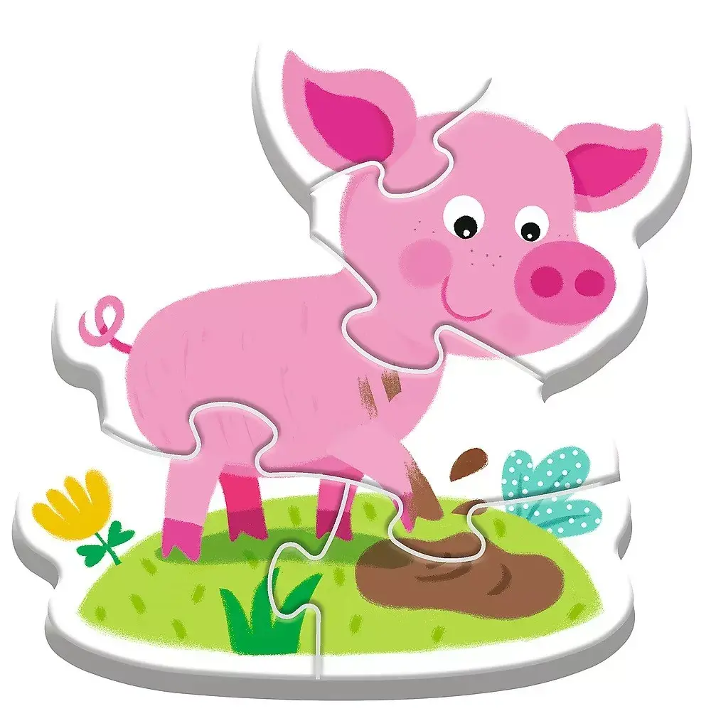 TREFL Puzzle Baby Classic Na Farmie Babies and The Bear Photo 5