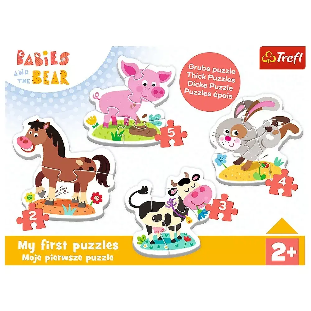 TREFL Puzzle Baby Classic Na Farmie Babies and The Bear Photo 6