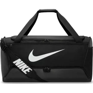Спортивная сумка NIKE Brasilia 9.5 DO9193 010 — чёрная, плечевой ремень, основной отдел на молнии