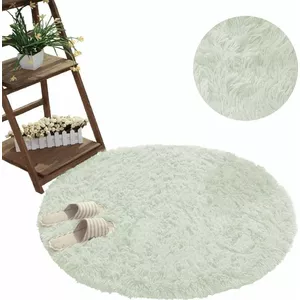 Round Shaggy Rug Strado 150 x 150 cm WhiteLime by Strado