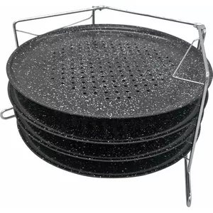 Baking Tray Set KingHoff KH-1553 — 4 Pizza Baking Trays, Metal