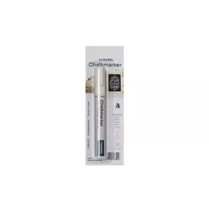 Chalk Marker Europel 1-6 mm White Chisel Tip 6 mm