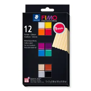 Modeling clay set Staedtler FIMO 8043 C — 12 pcs × 25 g (300 g), assorted colors