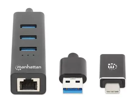Комбо Док Хаб USB-C & USB-A Manhattan Photo 3