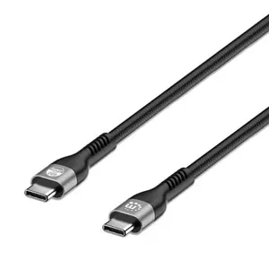 Manhattan USB-C to USB-C Cable 240W 2m Male to Male Black 480 Mbps