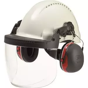 Sejas vizieris 3M Peltor 5F-1 caurspīdīgs polikarbonāts — pilnīga sejas aizsardzība, pret skrāpējumiem