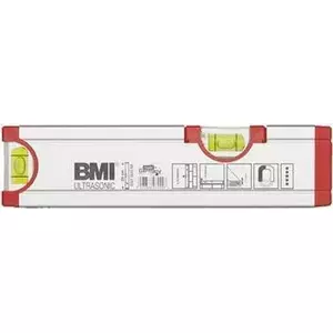 BMI Wasserwaage Alu 20cm m.Magnet Ulrasonic m.Horizontal-Libelle BMI (692020M)