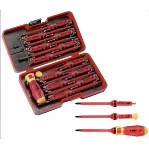 FELO VDE interchangeable blade set 13 pcs (model 06391306) — insulated screwdriver blades for electrical work