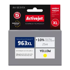 Compatible ink cartridge ActiveJet AH-963YRX Yellow XL for HP 963XL – 25 ml, dye-based, 1760 pages