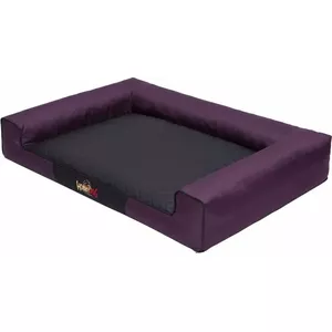 Лежанка для собак Hobbydog Victoria бордовая с черным матрасом XXL — большой размер, усиленная подушка