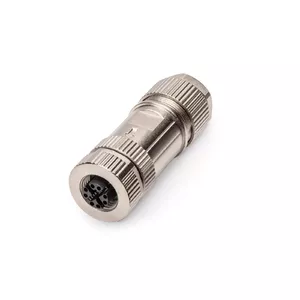 Digitus CAT 6A M12 Jack X-coded IP67 Vīriešu Savienotājs Sudraba Plakans