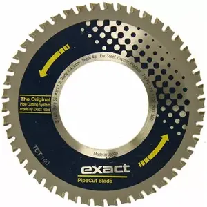 Diska zāģa asmens Exact TCT140 140 mm, 46 zobu — griešanai tērauda