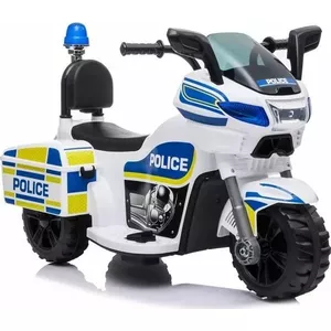 Bērnu elektriskais motocikls Lean Cars TR1912 Policija, balts