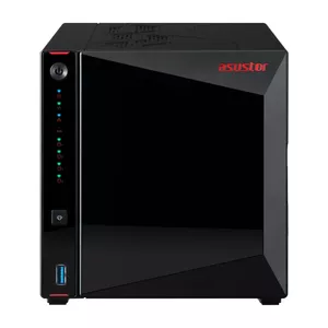 NAS Asustor AS5404T Intel Celeron N5105 4GB DDR4, 0TB, 2xRJ-45, HDMI 2.0b, 3xUSB 3.2 Gen2, 4‑отсека (поддерживает 16 дисков), ADM 4.1, чёрный
