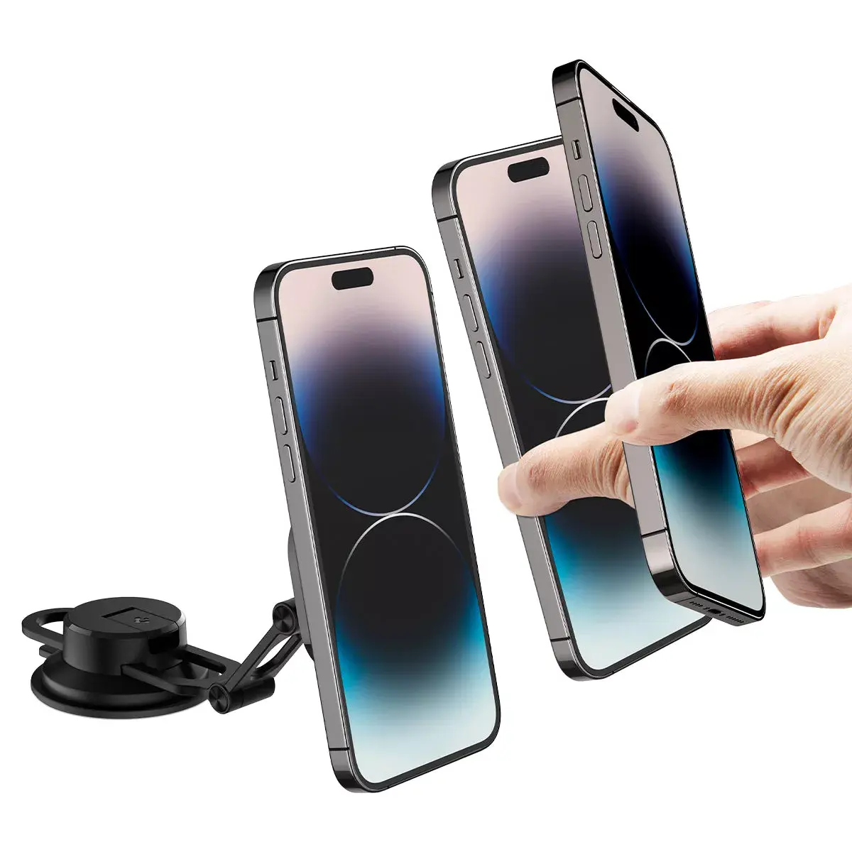 Spigen OneTap 3 Black magnētisks auto tālruņa turētājs Photo 7