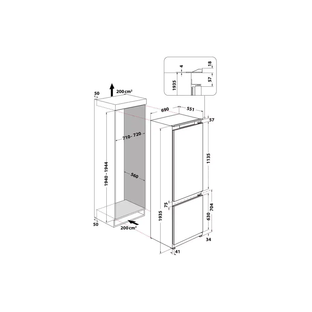 WHIRLPOOL WH SP70 T121 iebūvējamais ledusskapis 394 L Photo 13