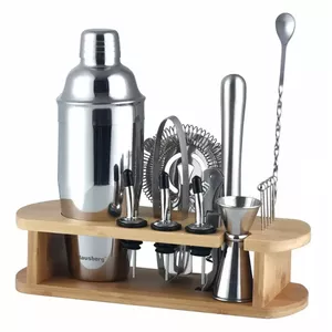 Silver bartender set 16 pieces, Klausberg steel.