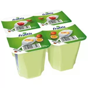 Jogurts FRUTTIS persiku - marakujas, zemeņu 0,4% 125g