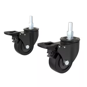 Castor wheel Hagor 3208 Black Plastic Steel 75mm 99.5mm