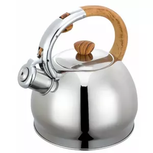 KingHoff KH 3782 Whistling Kettle, 2 Liters, Wooden Finish Handle