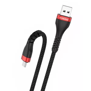 FONENG X82 Micro USB Data and Charging Cable, 3A, 1m, Black